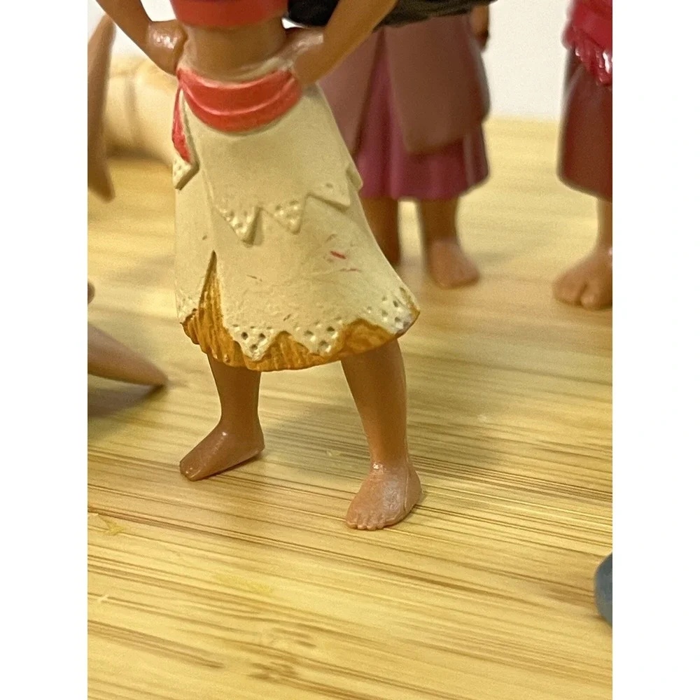 Disney‎ Store Moana Playset Figures Cake Topper PVC Toy Lot of 10 Figures